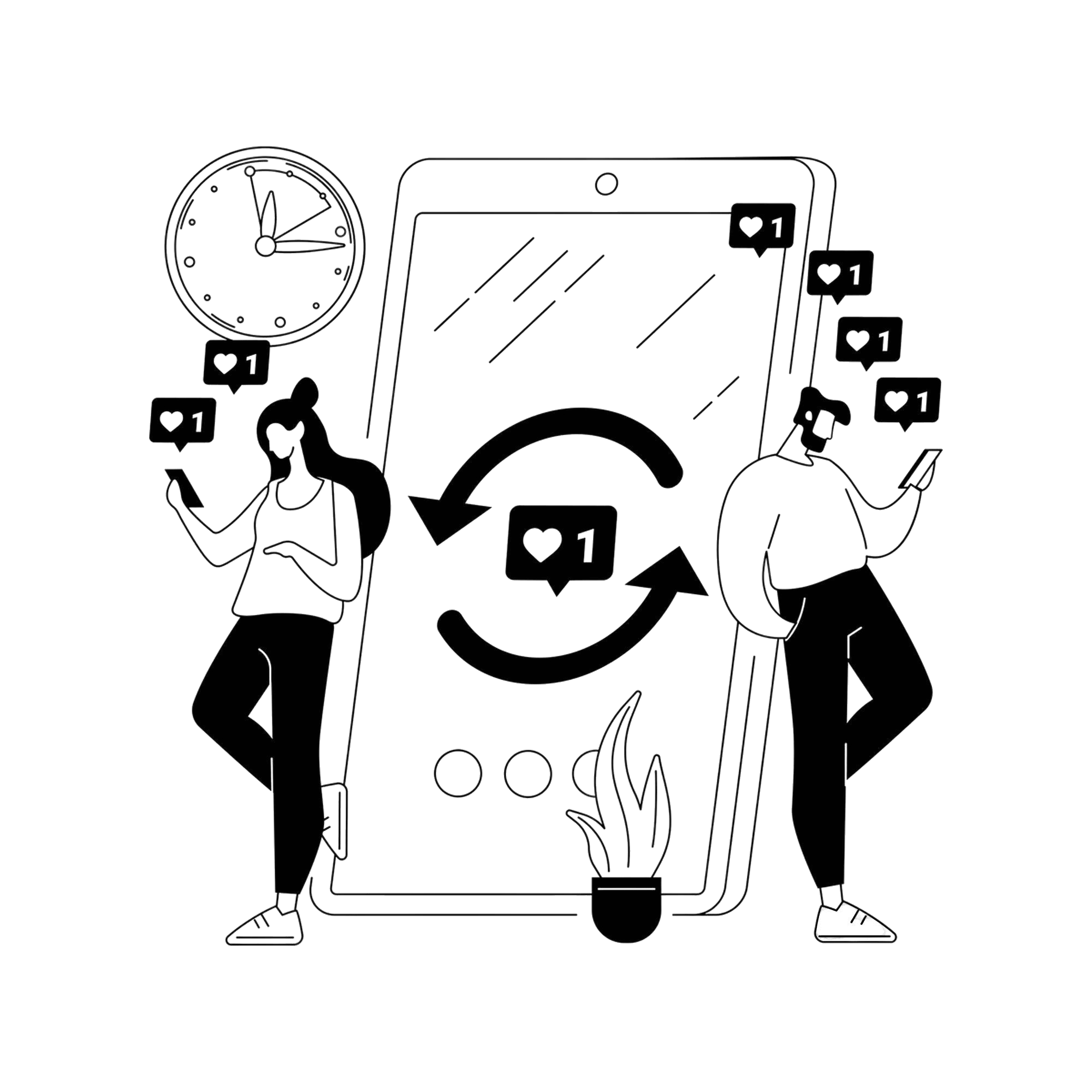 Mindlessly Scrolling Abstract Concept